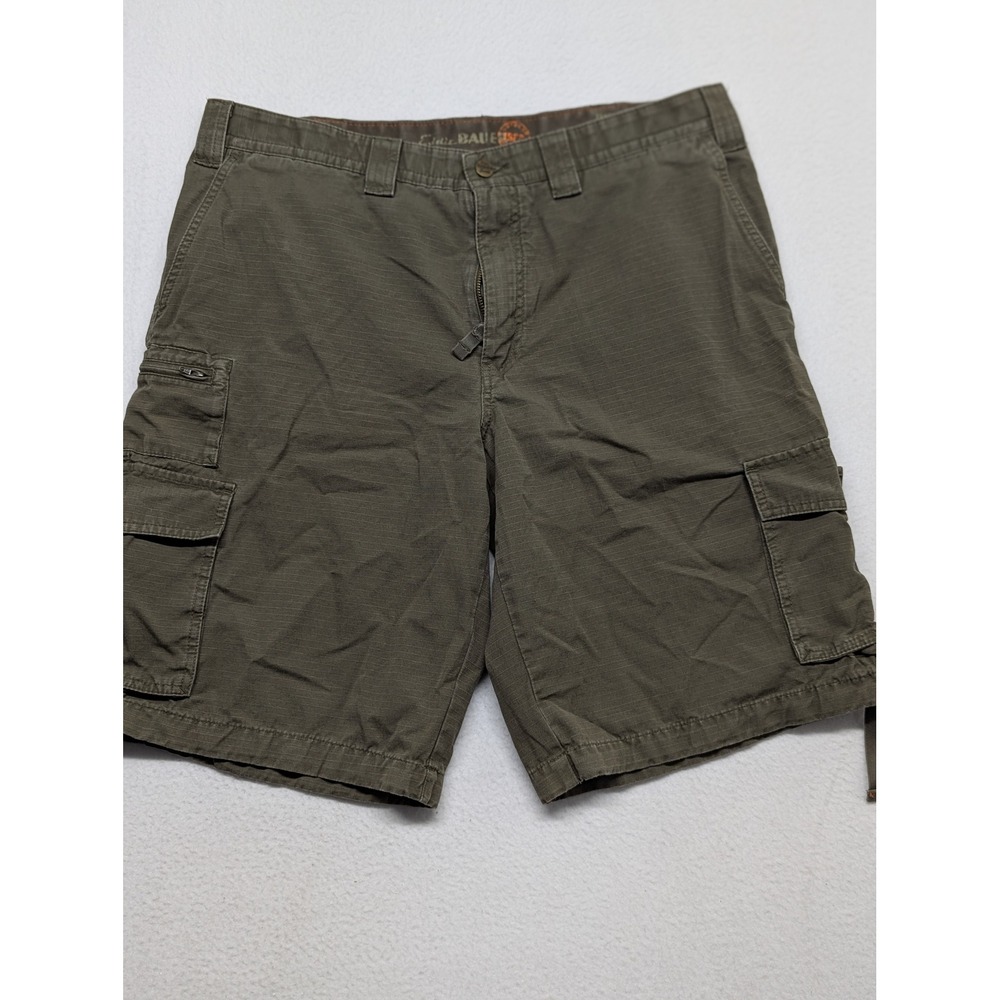 Eddie Bauer Mens Olive Green Ripstop Cargo Shorts Outdoor Outfitter 36 EB349